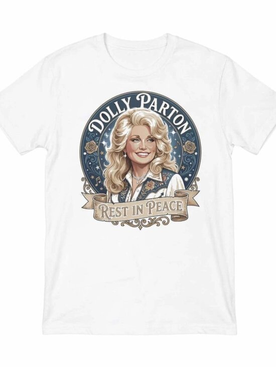 George P Other - Dolly Parton Rest In Peace Shirt Circle Graphic Country Music Memorial T-Shirt
